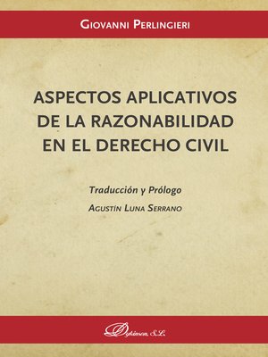 cover image of Aspectos aplicativos de la razonabilidad en el derecho civil